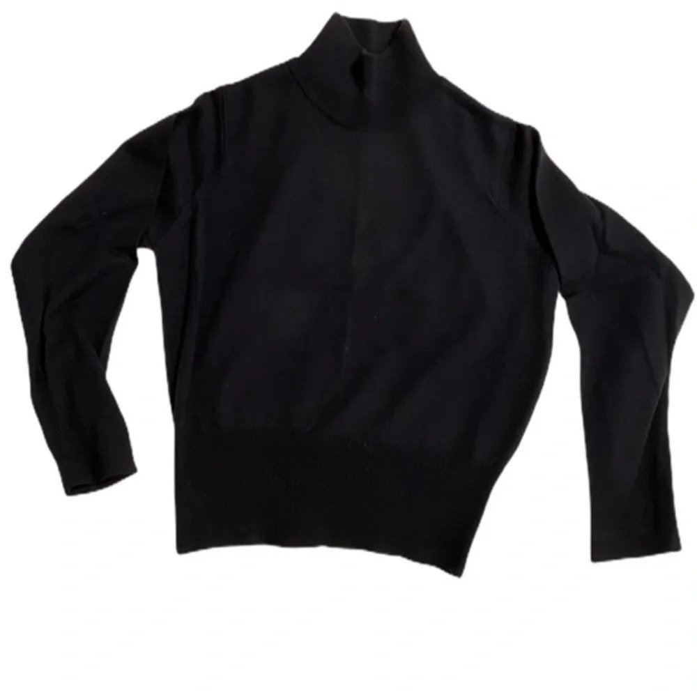 Classiques Entier Black Merino‎ Wool Sweater​ - Picture 3 of 11